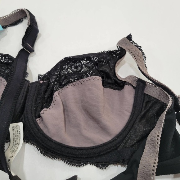 Playtex Love My Curves Beautiful Lace Black Bra Lingerie NWT $42 36C - Picture 9 of 10